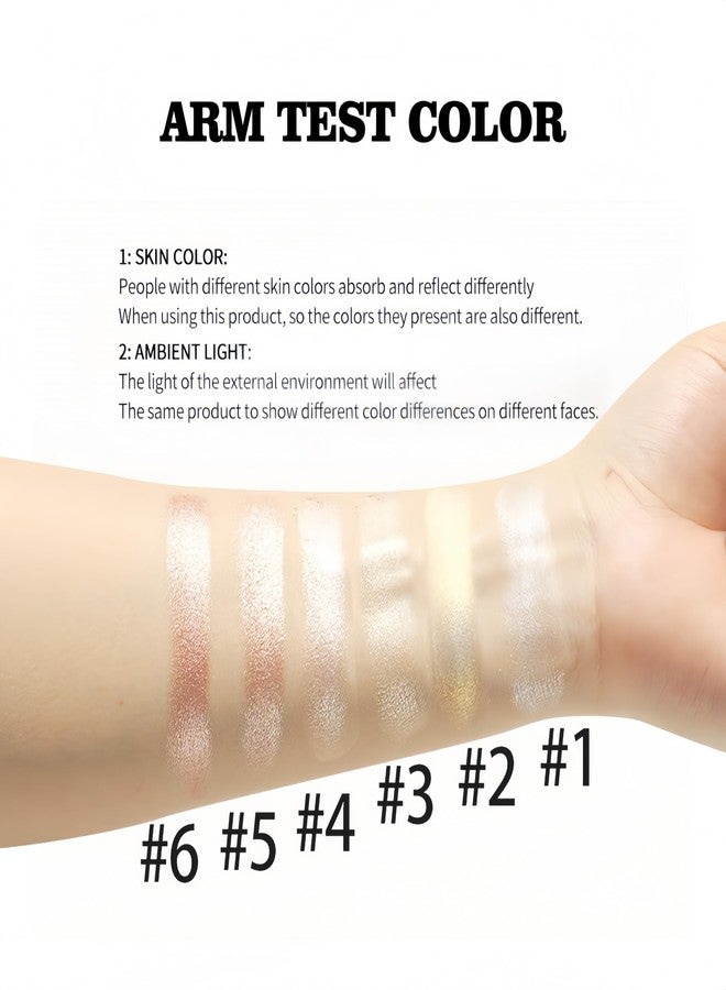 MAEPEOR Baked Highlighter Buildable Lightweight Natural Look Baked Highlighter Powder Palette, Highlight Face for a Shimmery or Matte Finish (Color 04) - Image 5